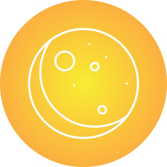 New Moon icon single vector illustration