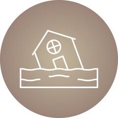 Flood icon single vector illustration