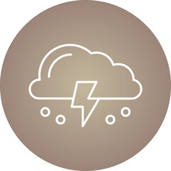 Snow Thunderstorm icon single vector illustration