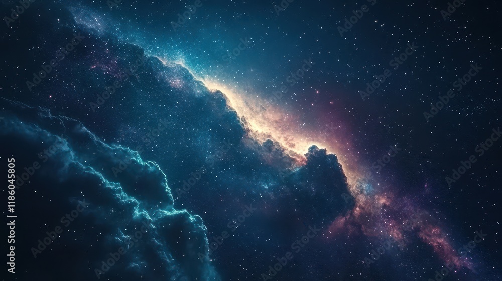 Wall mural a celestial tapestry of nebulae and starlight in the vast expanse of space.