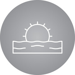 Sunset icon single vector illustration