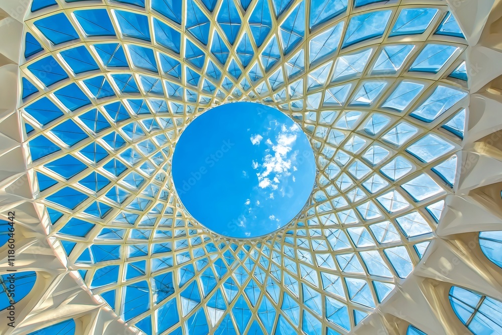 Poster segment of the abstract architectural scheme for a modern office building