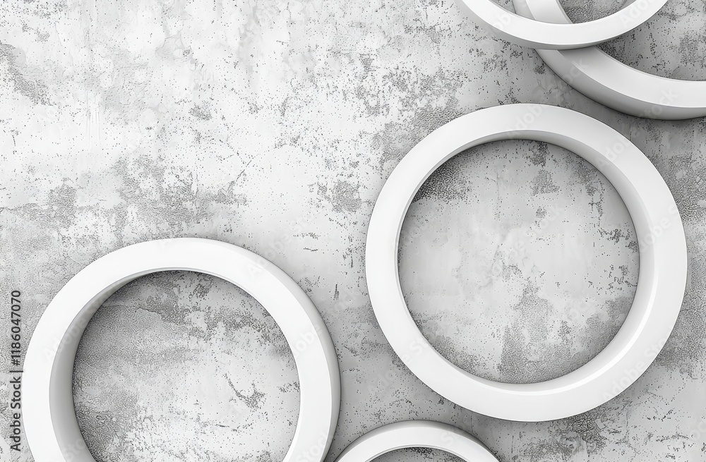 Poster abstract arches made of white plaster create lines. the background has fluid flowing lines. architec