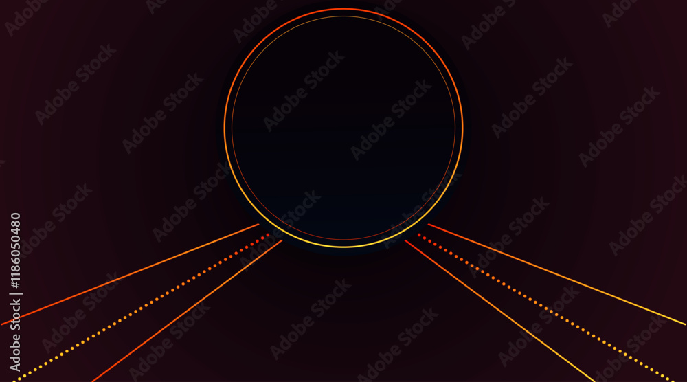 Poster 3d circular shape abstract background design with line | gradient background with circular shape and