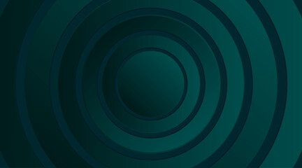 3d circle vector background design for banner, flyer, futuristic,poster, presentation etc. | Multiple circle abstract modern background | Circular pattern design with circular line and dark teal color