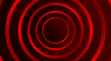 3d circle vector background design for banner, flyer, futuristic, poster, presentation etc. | Multiple circle abstract modern background | Circular pattern design with circular line and red color