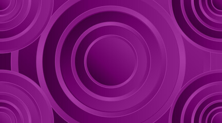 3d circle vector background design for banner, flyer, futuristic, poster etc. | Modern geometric shape amethyst color 3d background with circular pattern of all 4 corner of vector design