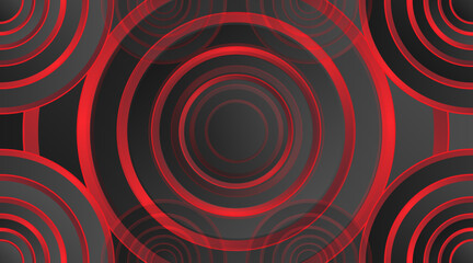 3d circle vector background design for banner, flyer, futuristic, poster, presentation etc. | Luxury geometric shape background | Modern abstract circular 3d design with red color