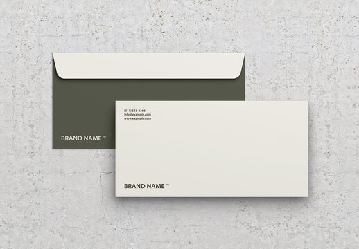 Top View Branding Envelope Mockup