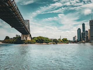 Story Bridge in Daylight: Brisbane's Architectural Marvel. Brisbane, Queensland, Australia