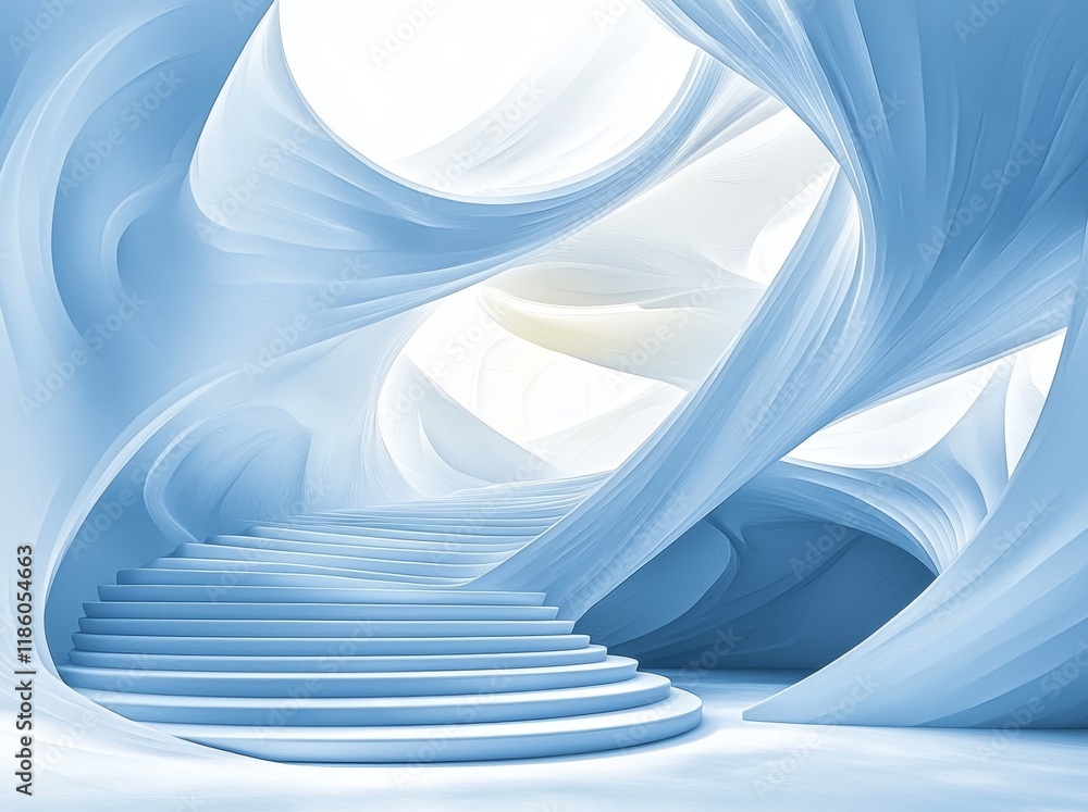 Poster 3d rendering of an abstract modern architecture background