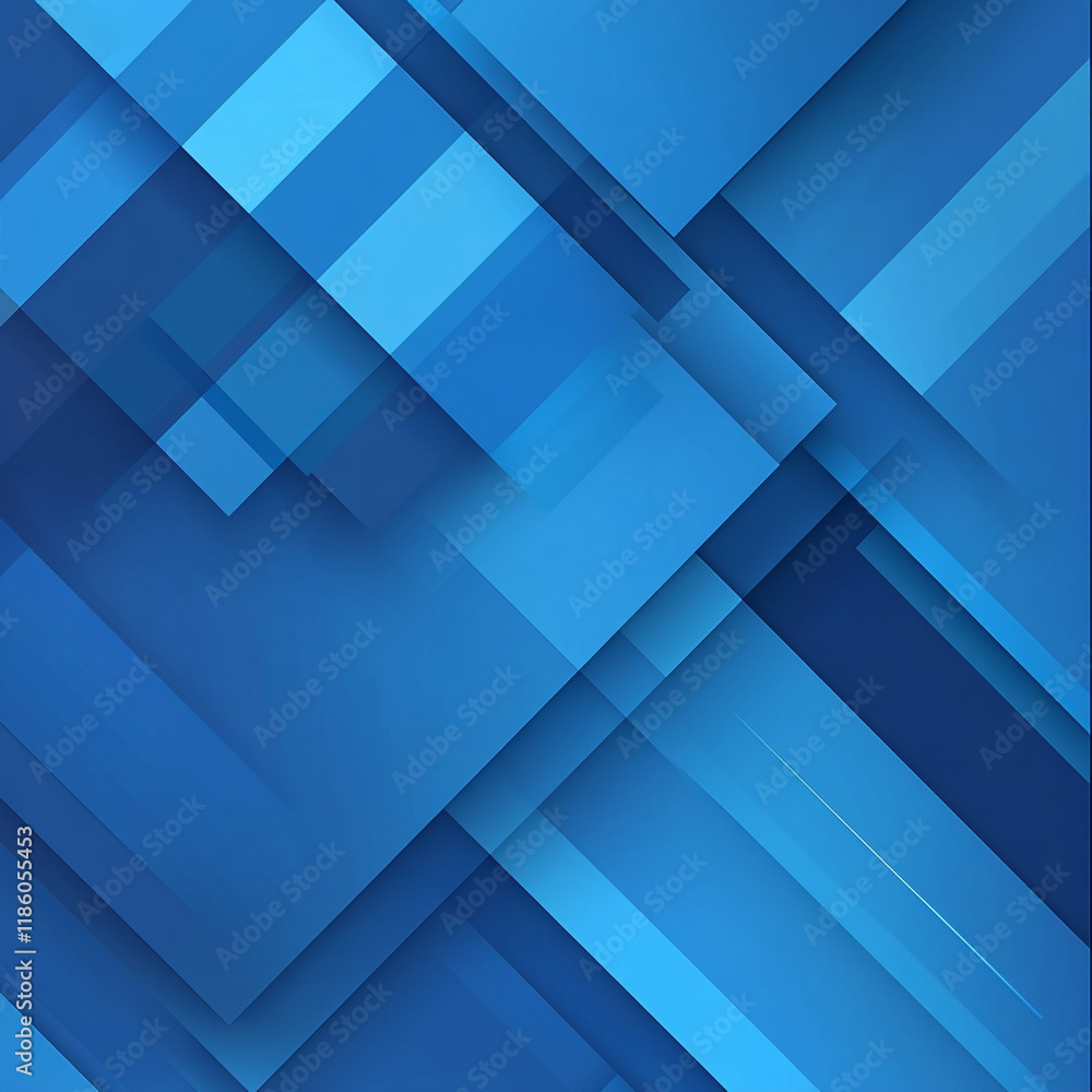 Poster abstract blue geometric patterns create a visually captivating design in modern art