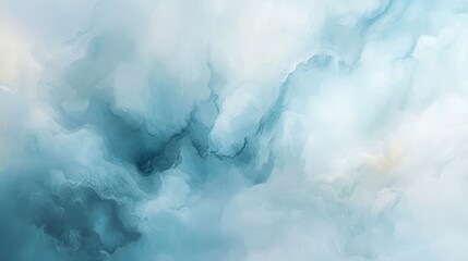 Naklejka premium Pastel Blue and White Abstract Cloud Network Background, Information Technology Concept
