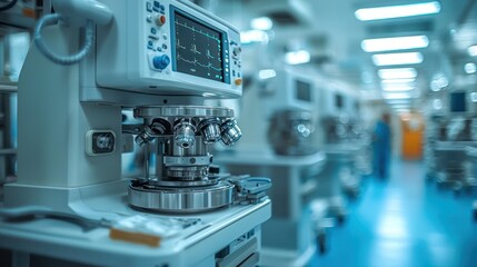 Fototapeta premium Medical equipment in a hospital setting.