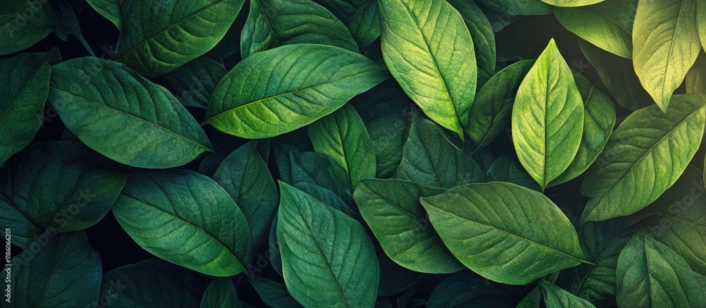 Poster background of green leaves. with copy space image. place for adding text or design
