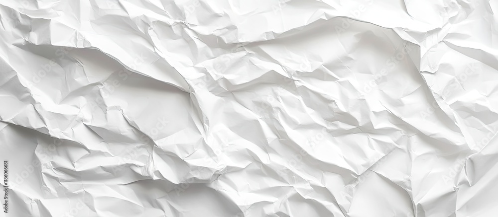 Fototapete Background with paper texture wrinkled paper White crumpled paper. with copy space image. Place for adding text or design
