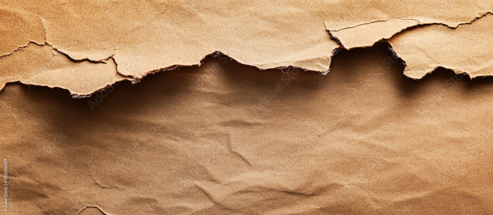 Poster Texture of colored paper surface of a brown paper sheet. with copy space image. Place for adding text or design