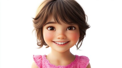 3D cartoon children faces of different character with Happy and sad ,angry,cry,laugh,happy,smile,Emoticons with different moods,copy space.