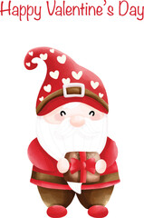 valentine gnome with heart