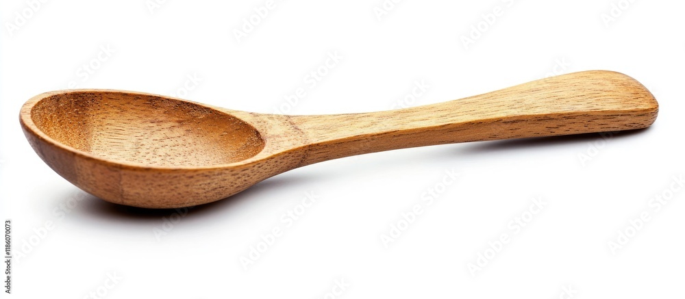 Poster wooden spoon for measuring quantities measuring spoon vintage wooden scoop kitchen tool isolated on 