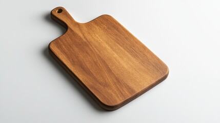 Fototapeta premium Wooden cutting board product mockup on white background