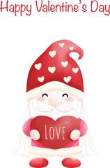 valentine gnome with heart