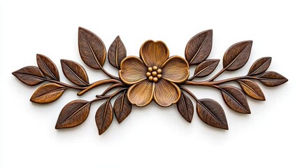 A photostock of decorative golden flourishes in an ornate style, isolated on a clean white background, intricate and elegant, High Quality