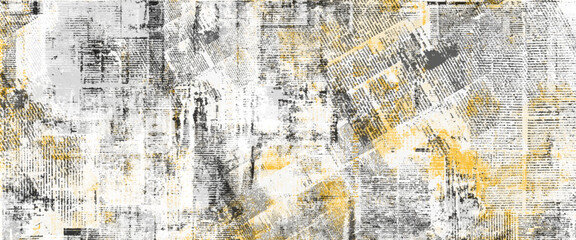 Vector newspaper paper grunge vintage black and white poster with the words