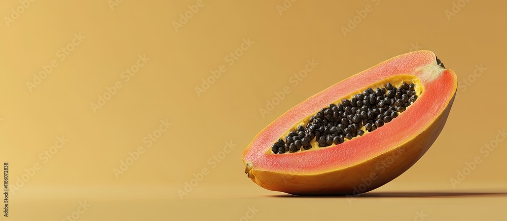 Fototapete papaya. with copy space image. place for adding text or design