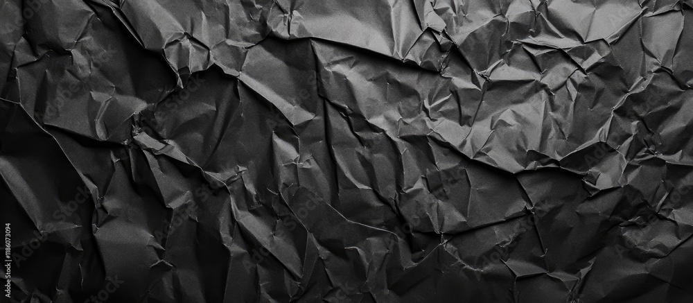 Leinwandbilder crumpled black paper texture background creative design templates. with copy space image. place for 
