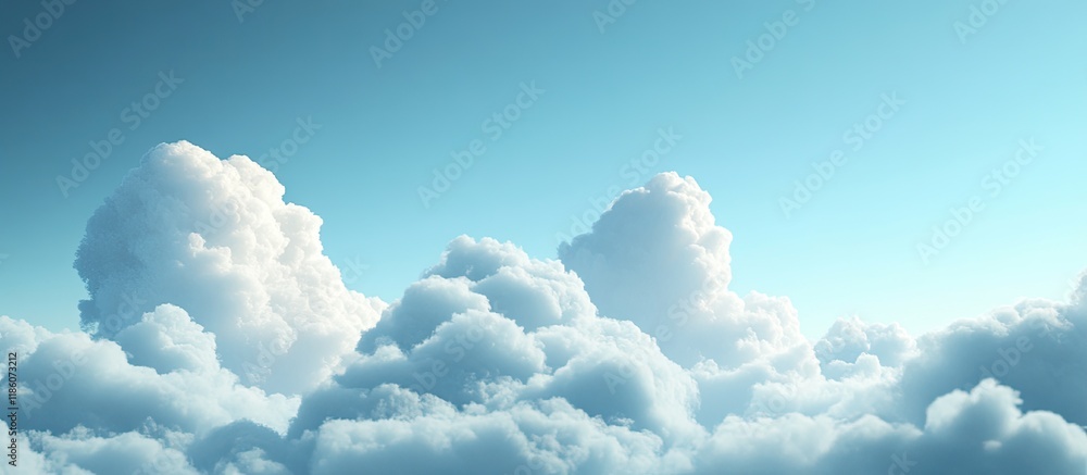 Aufkleber Full frame of clouds viewed from a low angle. with copy space image. Place for adding text or design