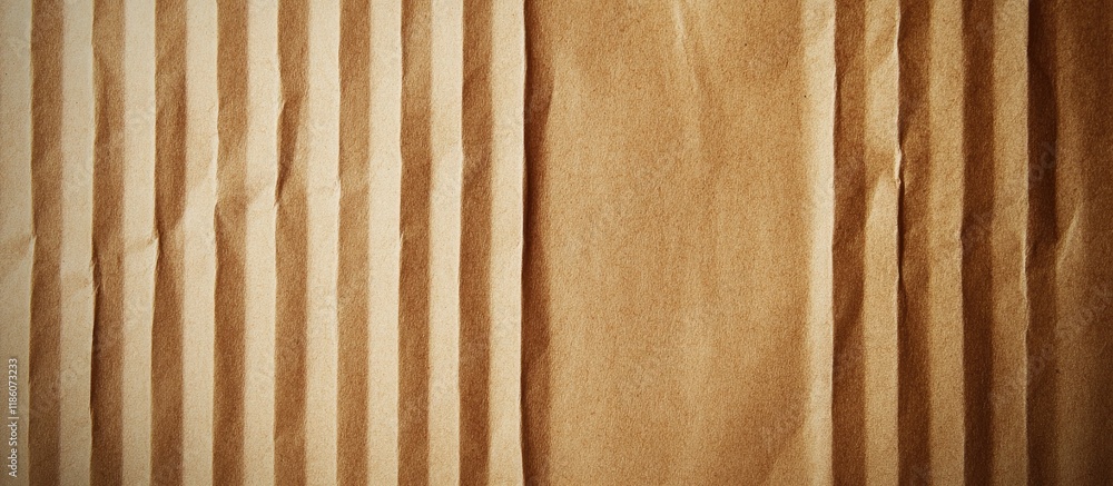 Aufkleber Kraft paper texture with a vertical striped pattern for wrapping Background featuring Kraft paper texture. with copy space image. Place for adding text or design