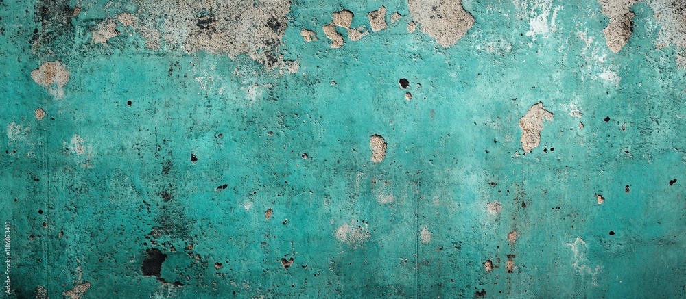 Aufkleber turquoise abstract backdrop wall surface mortar backdrop cement texture featuring spots. with copy s