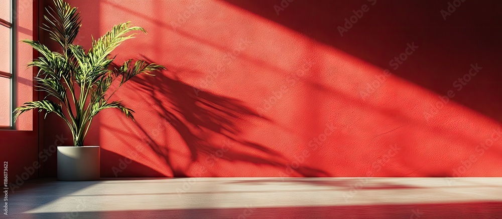 Poster Crimson Wall. with copy space image. Place for adding text or design