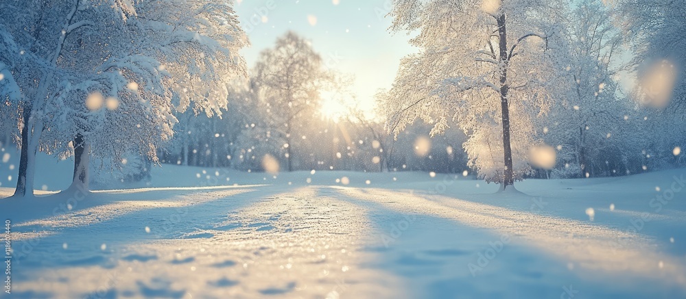 Poster winter wonderland. with copy space image. place for adding text or design