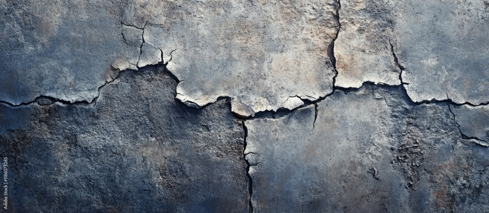 Leinwandbilder Cracks and the texture of the aged surface Background for designs and presentations. with copy space image. Place for adding text or design