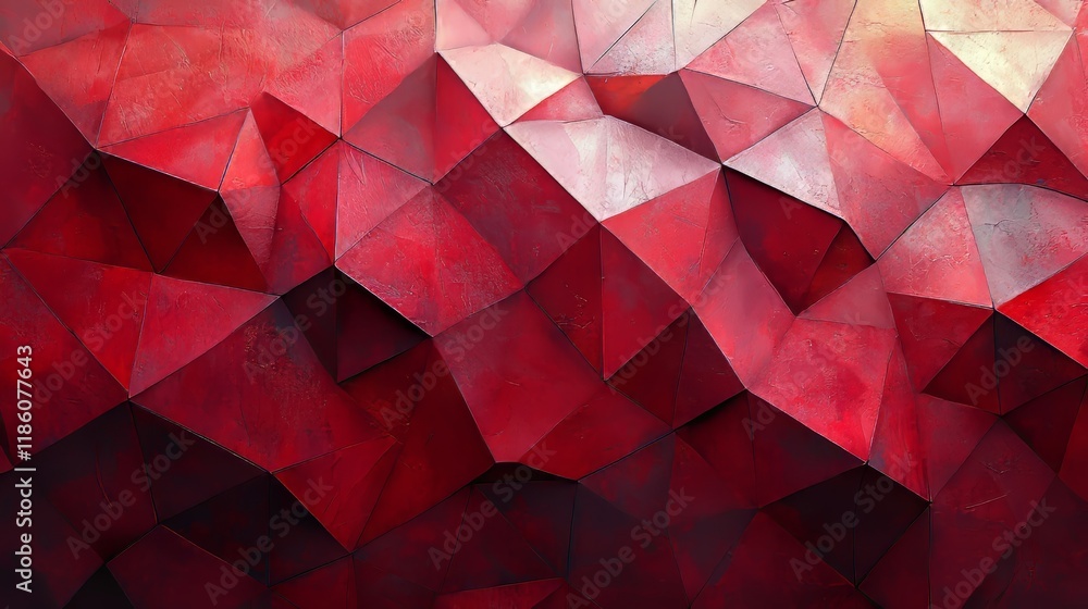 Poster red polygon shape animated background for minimalist vertical video clips - perfect for modern desig
