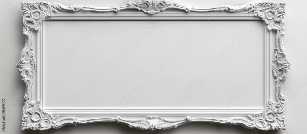 Aufkleber Isolated photo frame picture frame white backdrop. with copy space image. Place for adding text or design