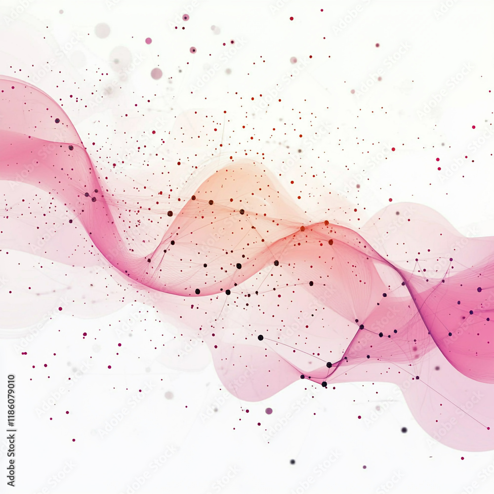 Poster colorful abstract wave patterns with soft textures and speckles