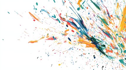 Fototapeta premium Abstract Colorful Paint Splatter Artistic Expression