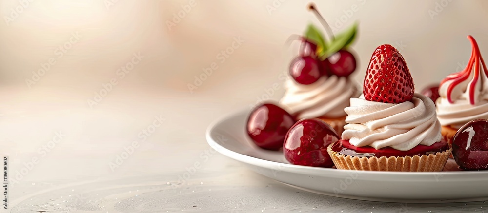 Poster pastry desserts. with copy space image. place for adding text or design