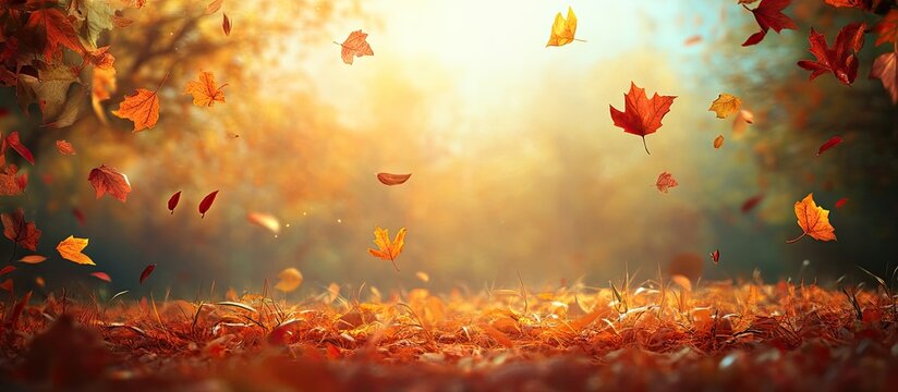 fall background. with copy space image. Place for adding text or design