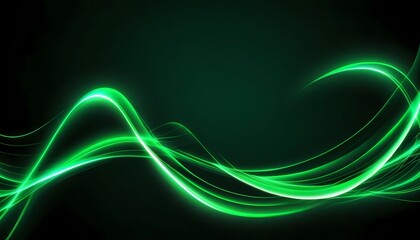 abstract green wave background