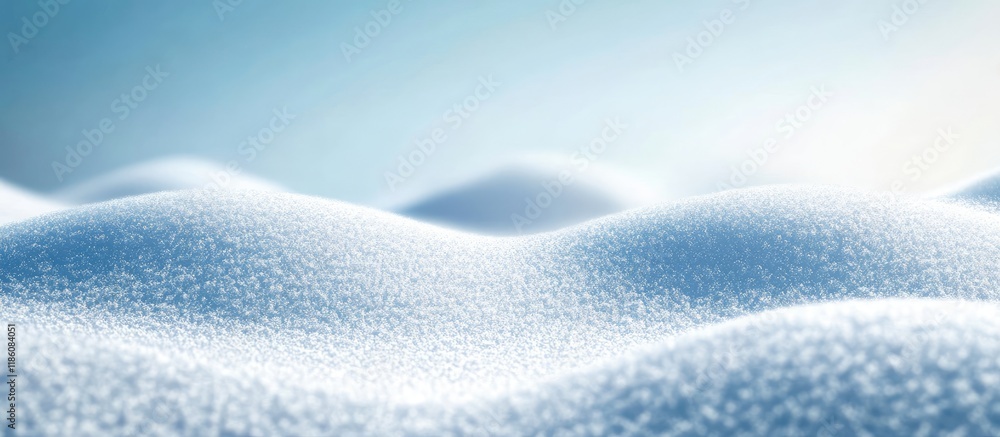 Fototapete High angle perspective of snow texture background. with copy space image. Place for adding text or design