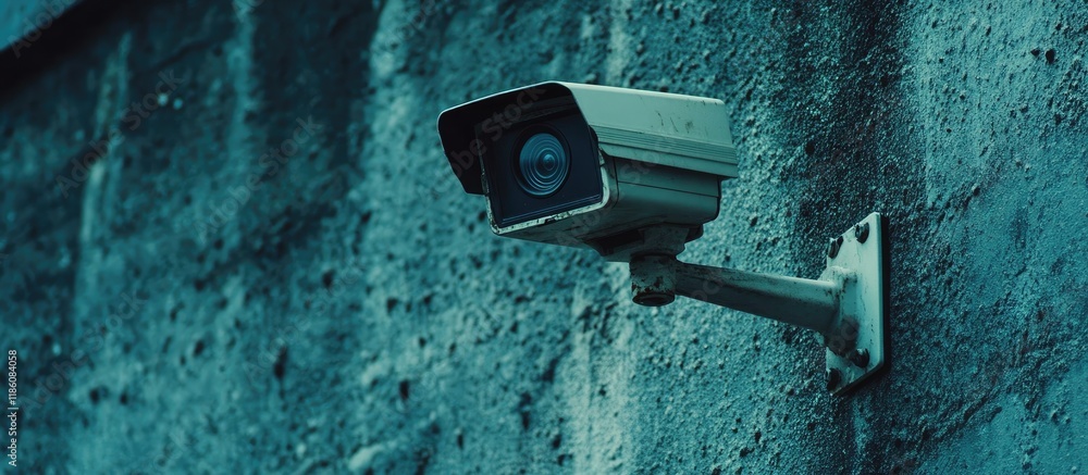 Aufkleber Surveillance Camera. with copy space image. Place for adding text or design