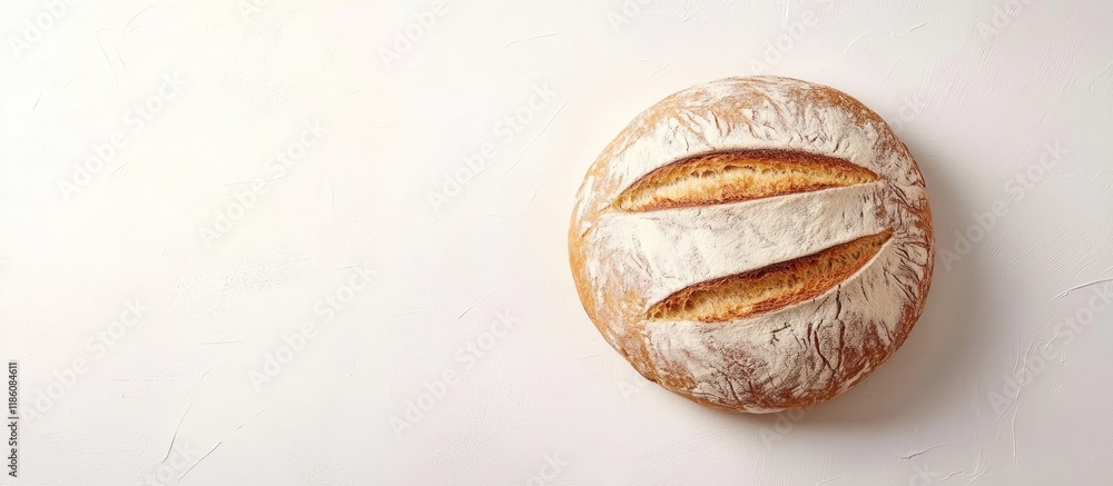 Poster Traditional bread bakery on a white background Roti manis. with copy space image. Place for adding text or design