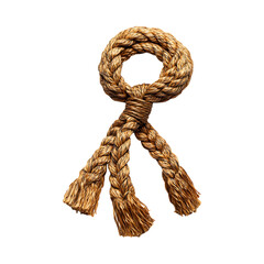Hand-Woven String Tasbeeh Scarf with Knot Isolated on Transparent Background