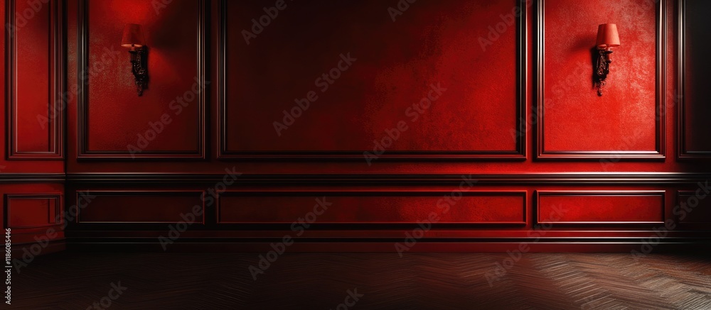 Poster crimson wall. with copy space image. place for adding text or design