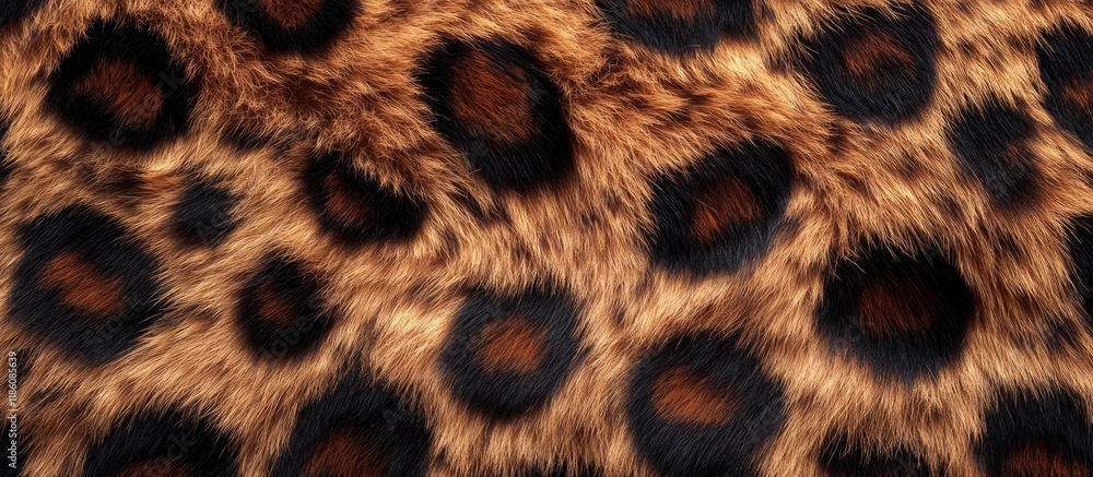 Poster texture background of genuine leopard fur. with copy space image. Place for adding text or design