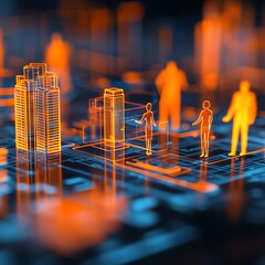Ai-driven holographic city planner enhancing human-machine interaction for future work technology